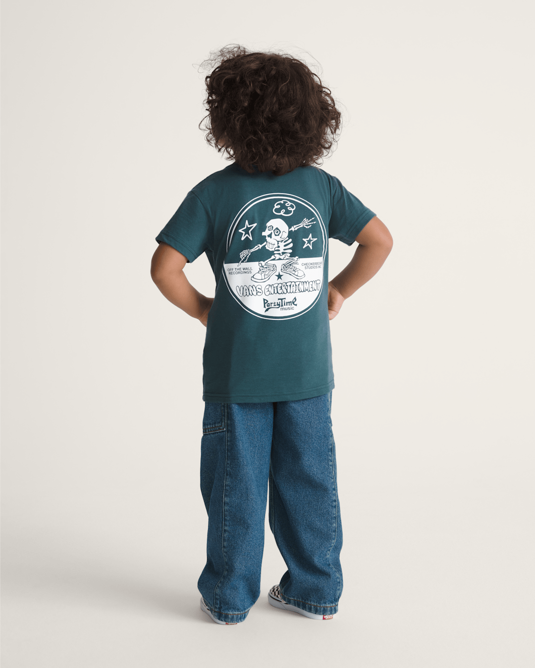 Kids Vans Little Kids Naithin 2.0 Elastic Waist Denim Pants in Vintage Indigo Blue