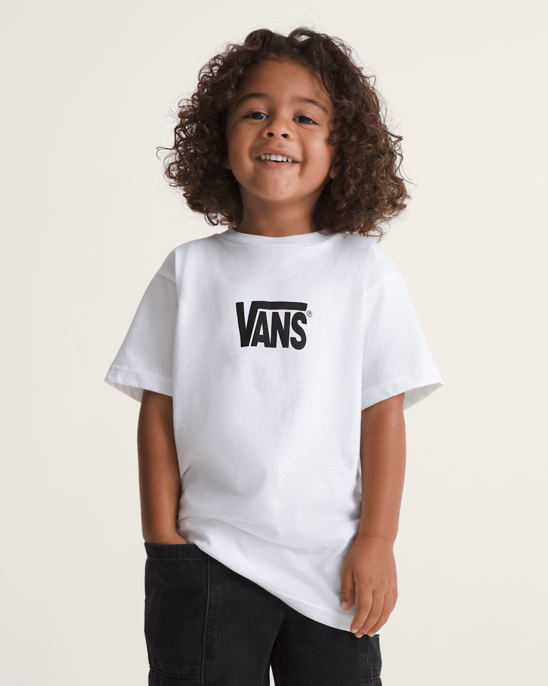 Kids Vans Little Kids Stretch Logo T-Shirt in White