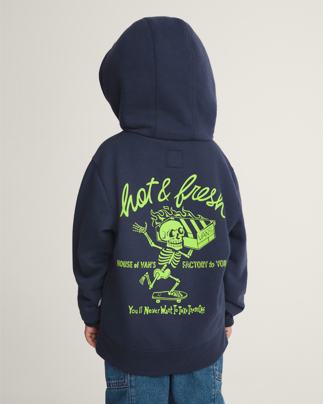 Kids Vans Little Kids Hot and Fresh Pullover Sweatshirt in Parisian Night Blue