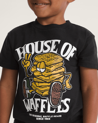 Kids Vans Little Kids House Of Waffles T-Shirt in Black
