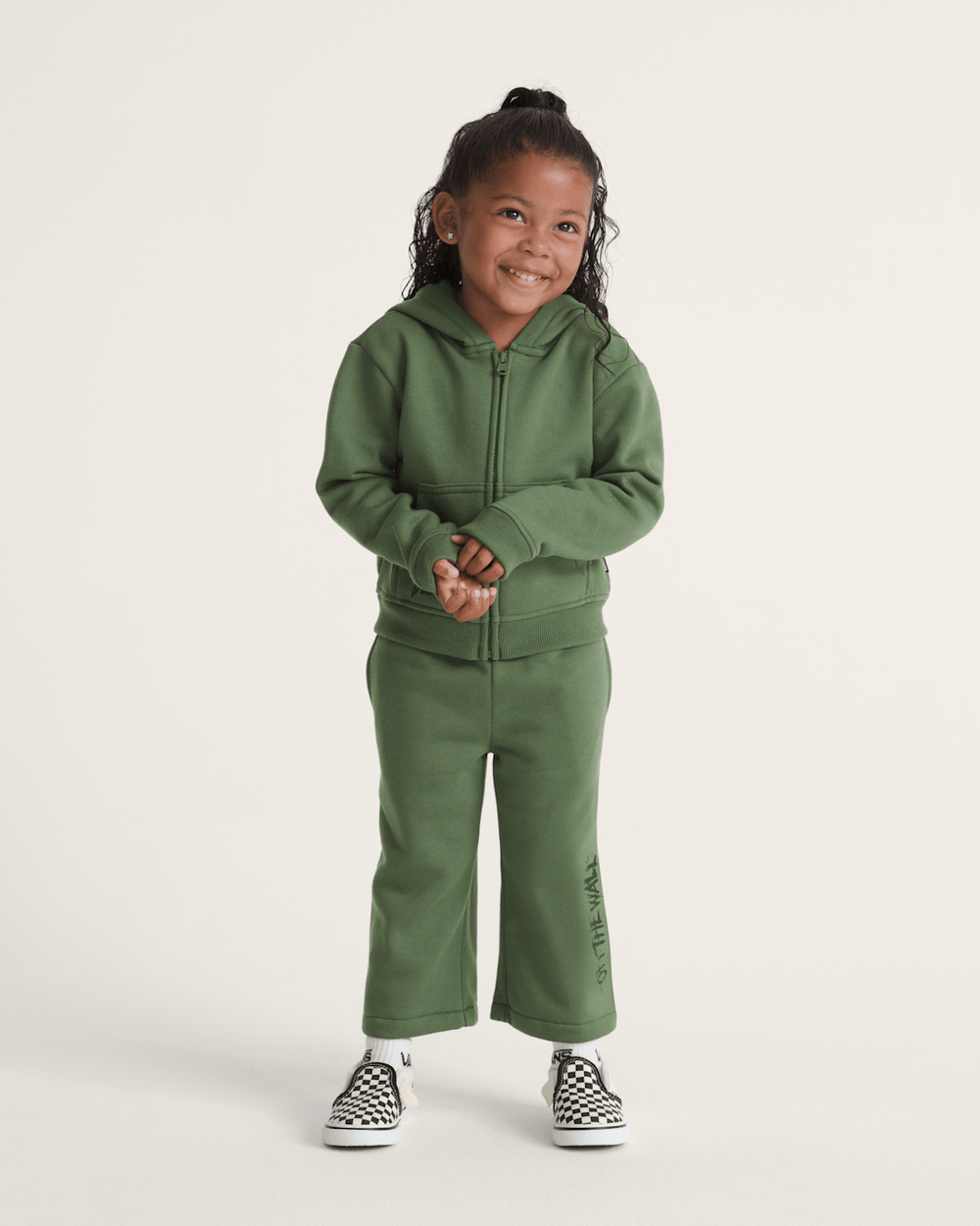 Kids Vans Little Kids Unicorn Zip Hoodie in Pine Forest Green