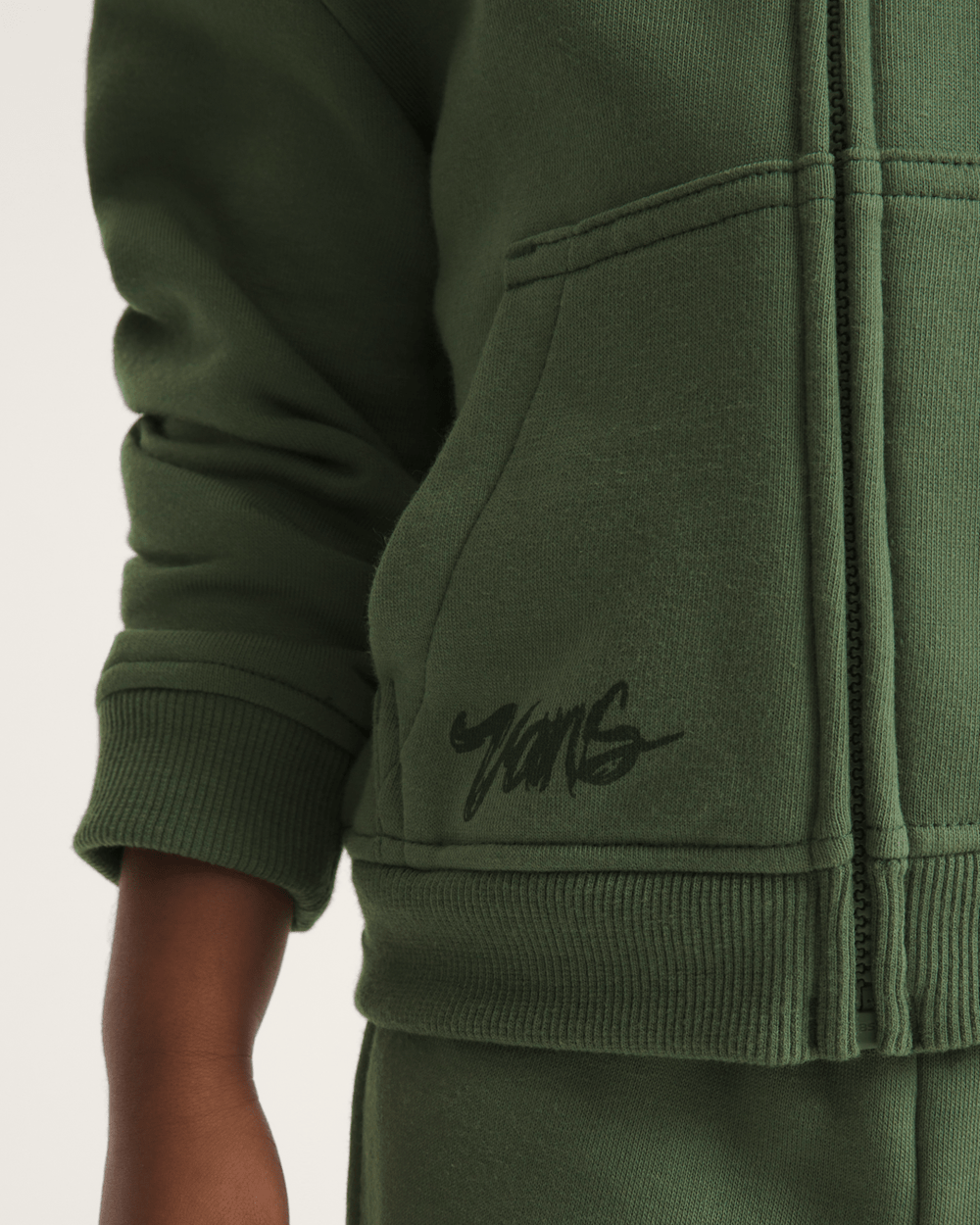 Kids Vans Little Kids Unicorn Zip Hoodie in Pine Forest Green