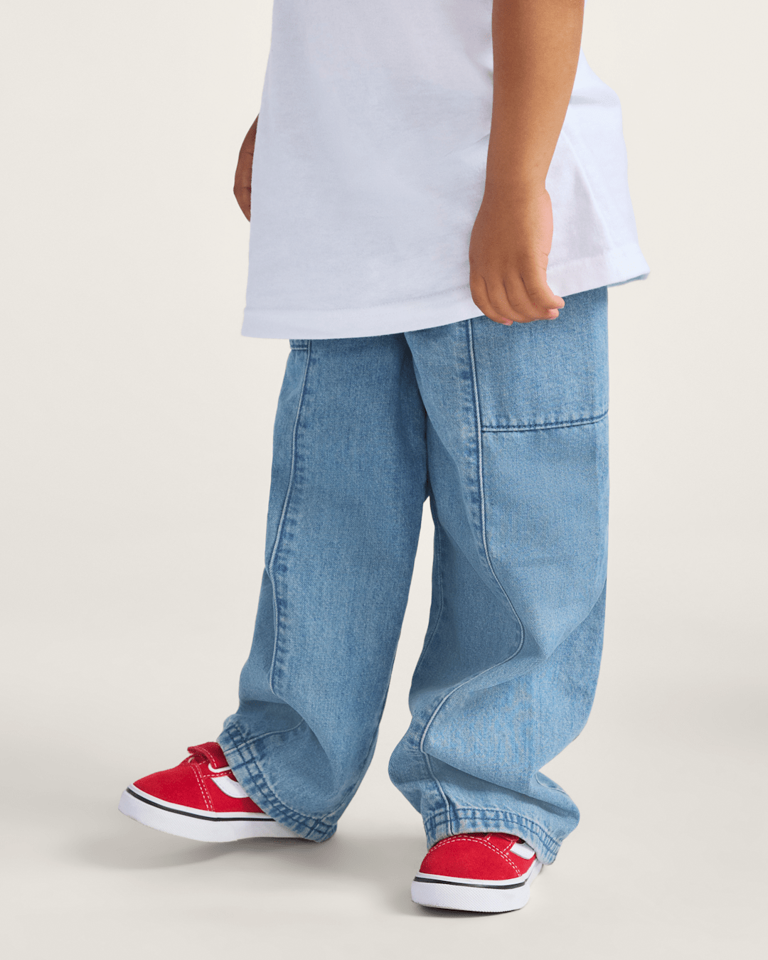 Kids Vans Little Kids Naithin Denim Pants in Stonewash Blue
