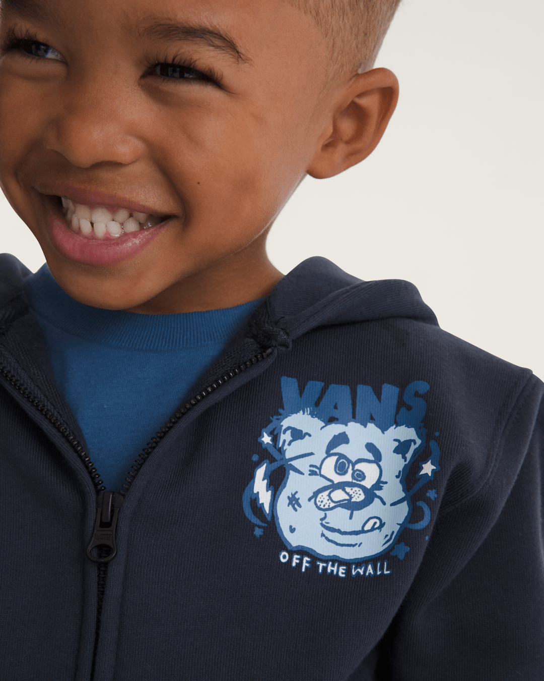 Kids Vans Little Kids Dizzy Bear Zip Hoodie in Parisian Night Blue