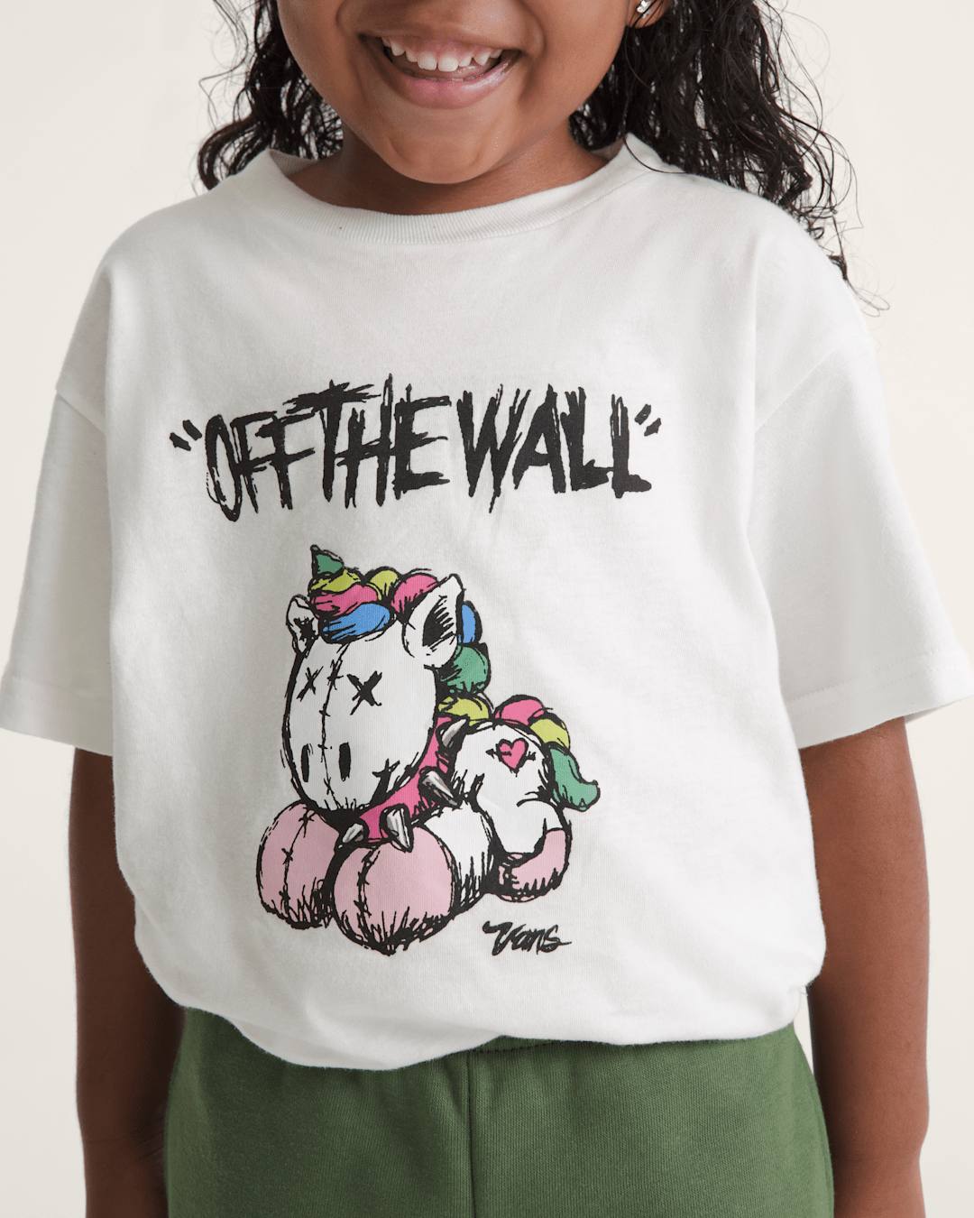 Kids Vans Little Kids Unicorn T-Shirt in Marshmallow White