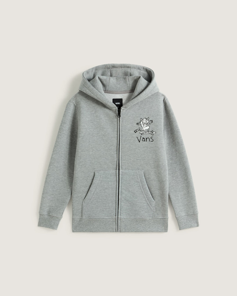 Kids Vans Little Kids Sk8 Posse Zip Hoodie in Cement Heather Grey
