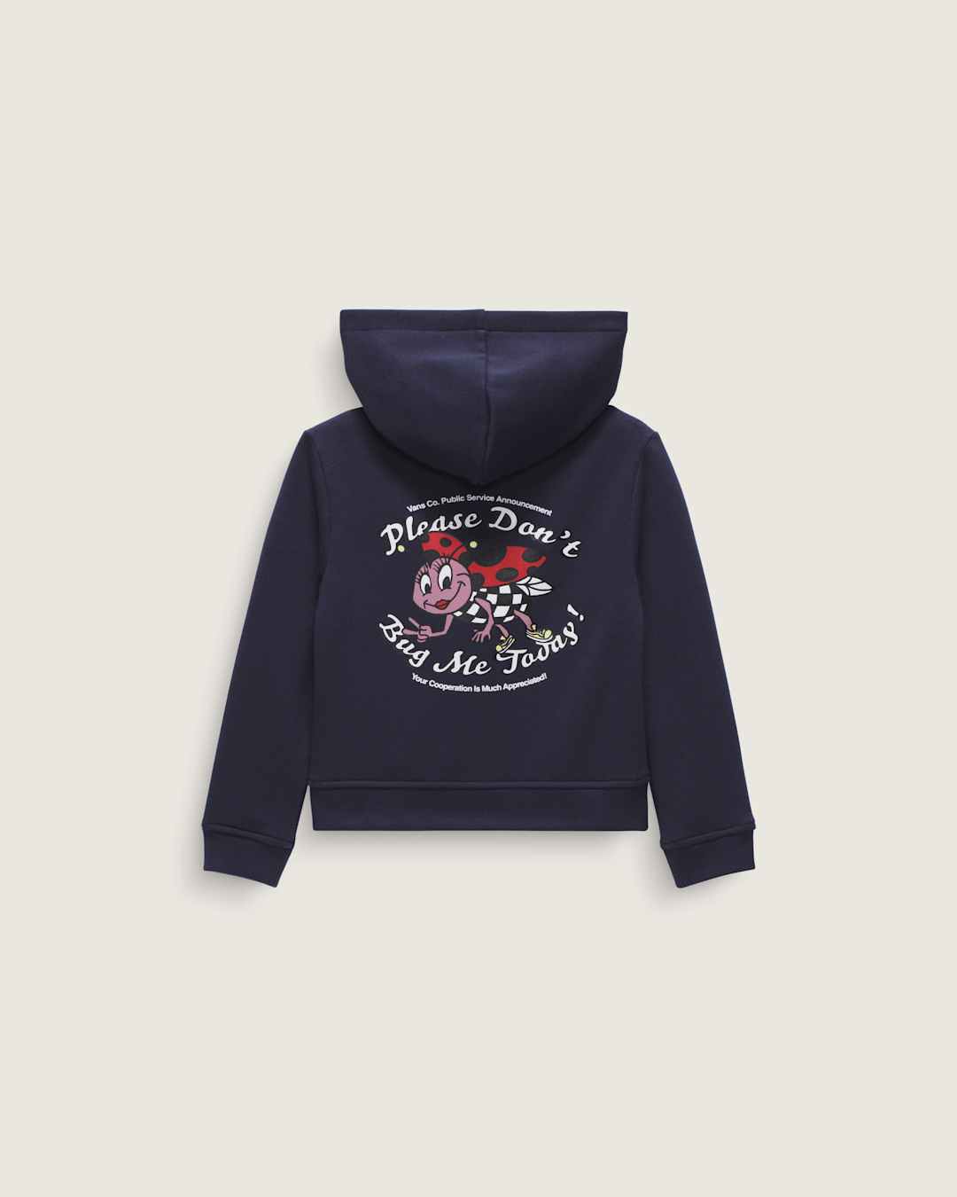 Kids Vans Little Kids Dont Bug Me Zip Hoodie in Parisian Night Blue