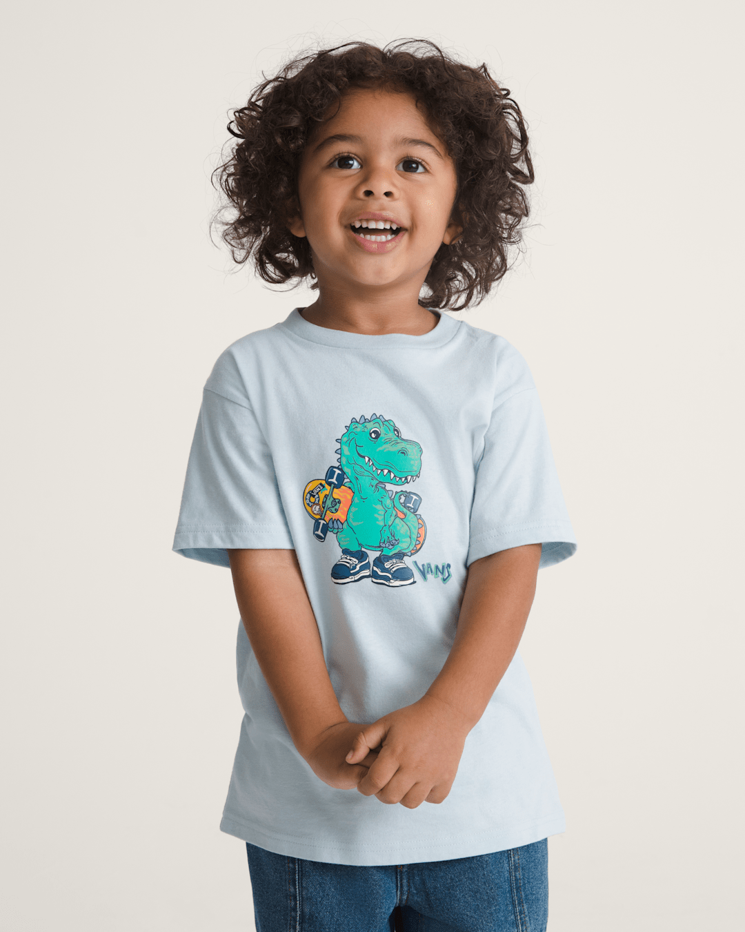 Kids Vans Little Kids Prehistoric Skater T-Shirt in Dawn Mist
