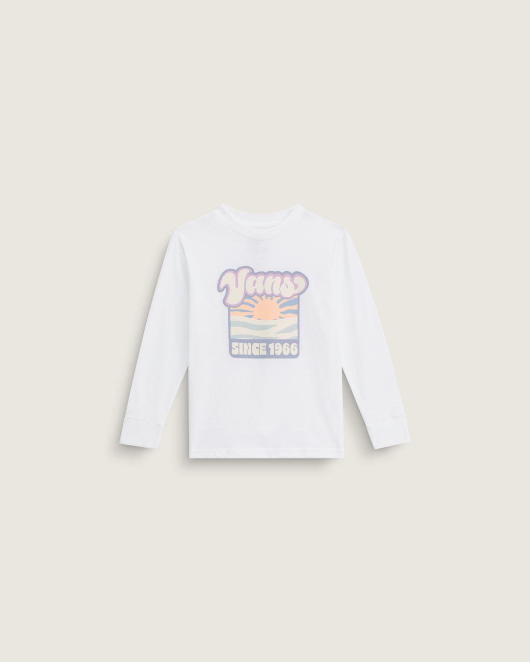 Kids Vans Little Kids Sun Dip Long Sleeve T-Shirt in White