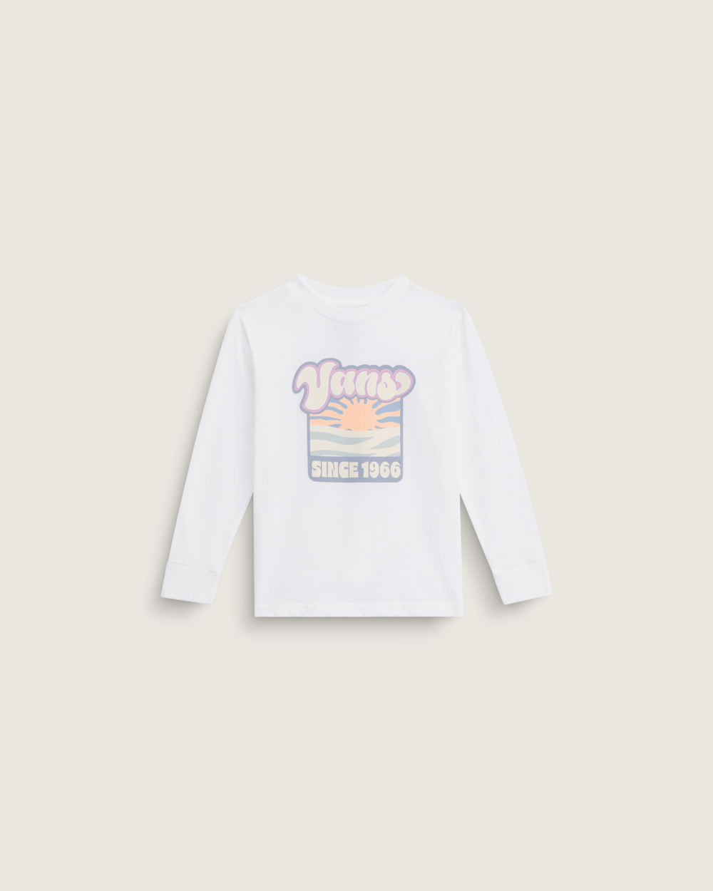 Kids Vans Little Kids Sun Dip Long Sleeve T-Shirt in White