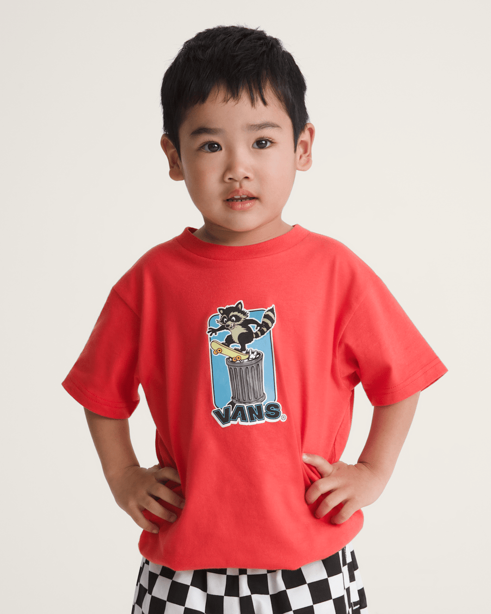 Kids Vans Little Kids Little Kids Trash Tricks T-Shirt in Crimson Haze