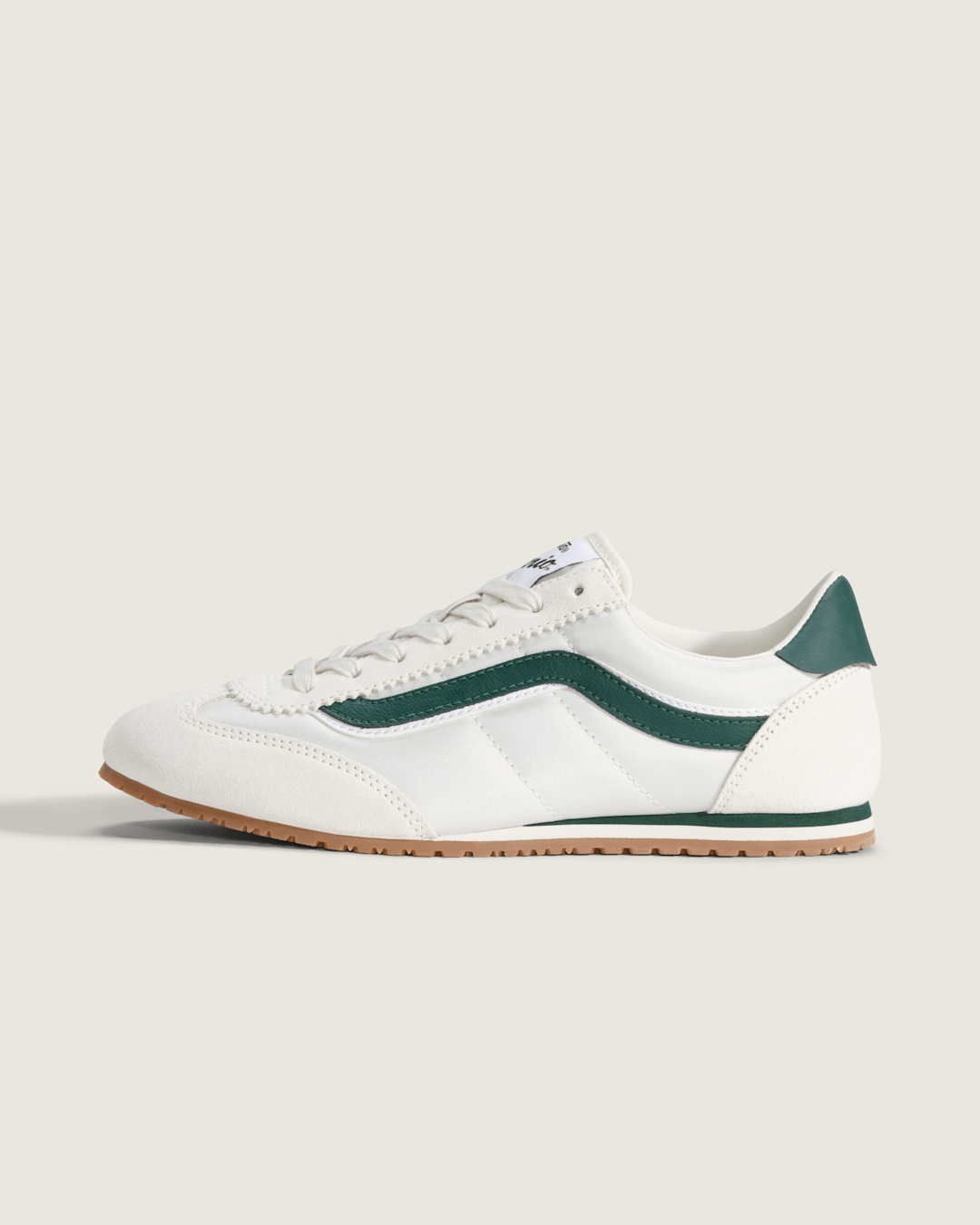 Sale Vans Super Lowpro Shoe in Marshmallow White / Emerald Green