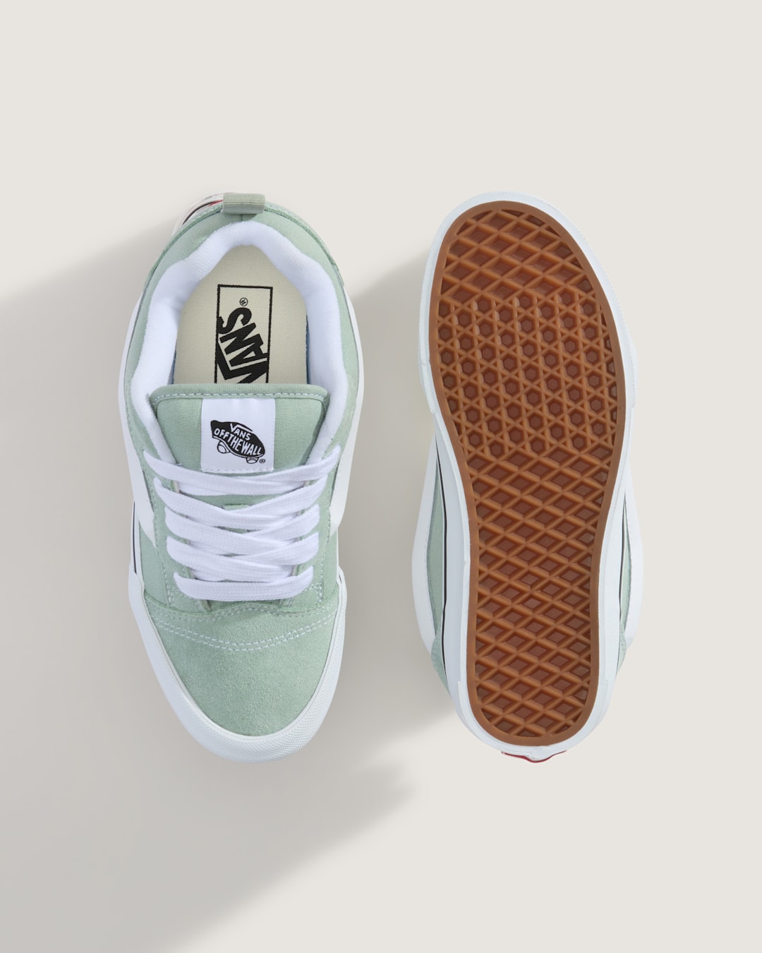 Sale Vans Knu Skool Shoe in Grey Olive Green