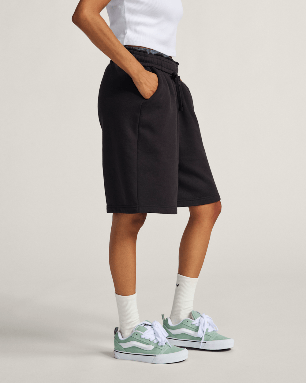 Sale Vans Knu Skool Shoe in Grey Olive Green
