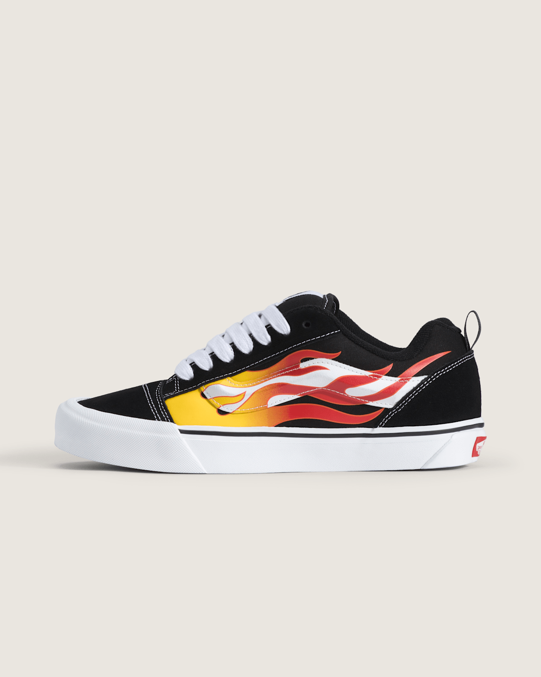 Sale Vans Knu Skool Shoe in Black / Red