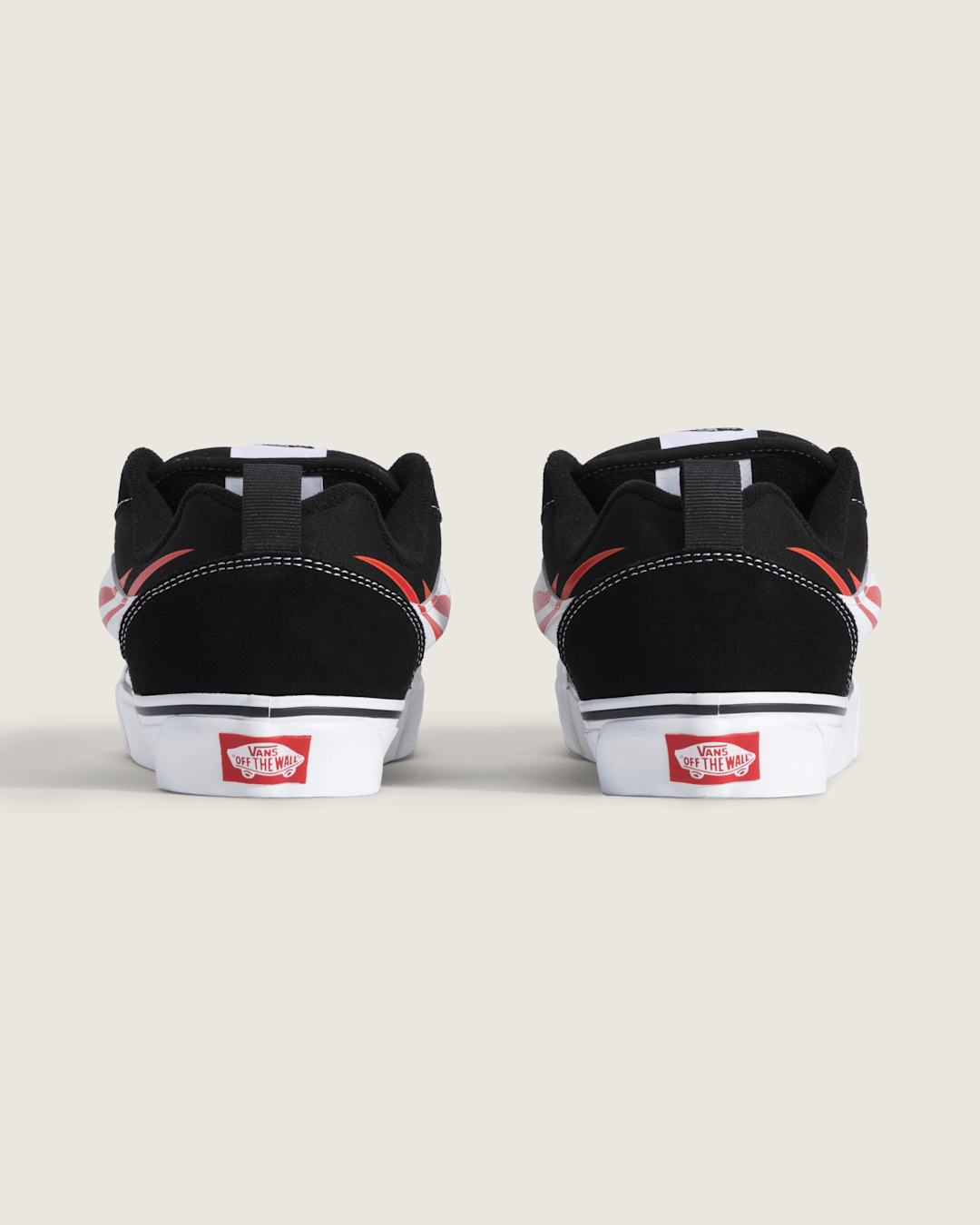 Sale Vans Knu Skool Shoe in Black / Red