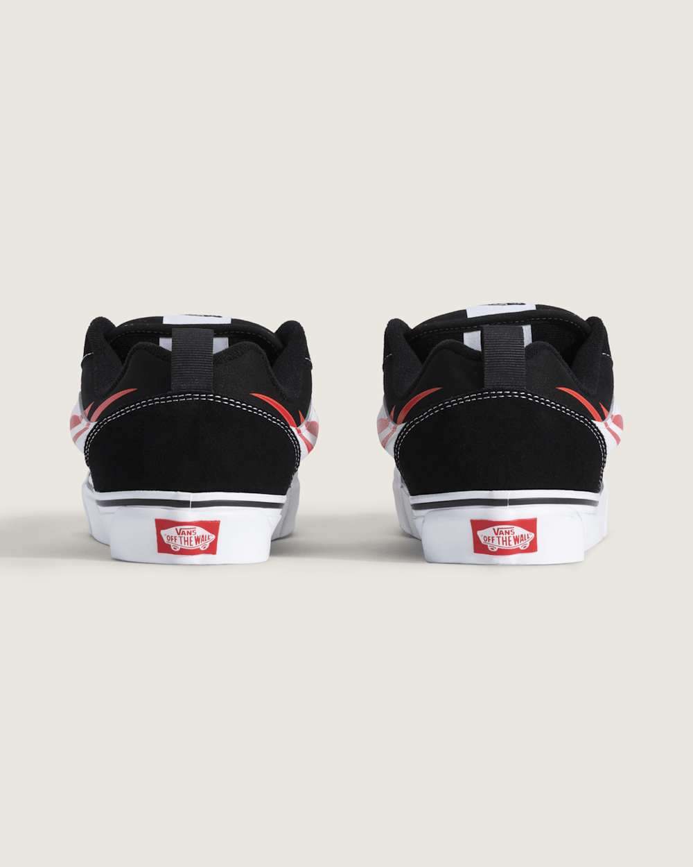 Sale Vans Knu Skool Shoe in Black / Red