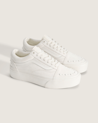 Sale Vans Old Skool Platform Shoe in Marshmallow White