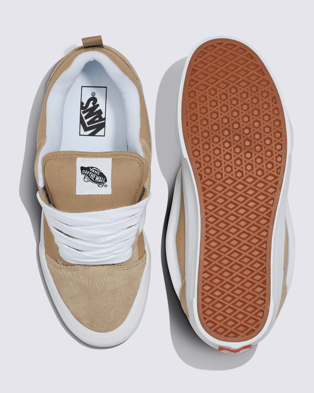 Sale Vans Knu Skool Shoe in Khaki Brown