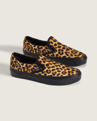Sale Vans Classic Slip-On Shoe in Leopard Brown / Black