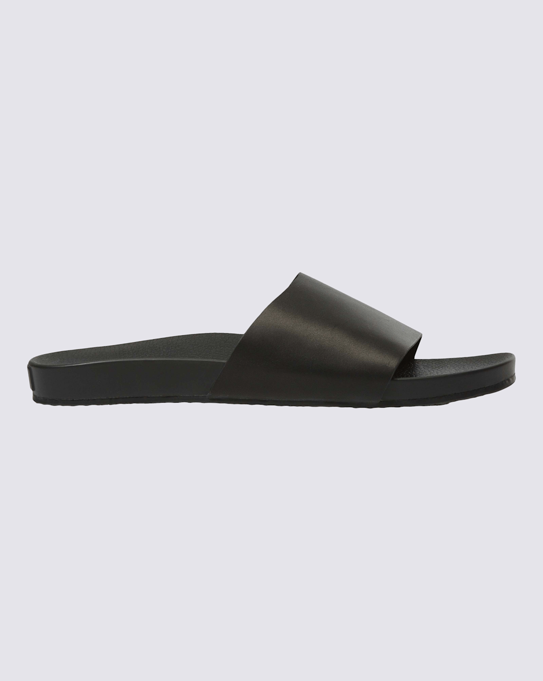 Sale Vans Decon Slide Leather Black Surf Sandals