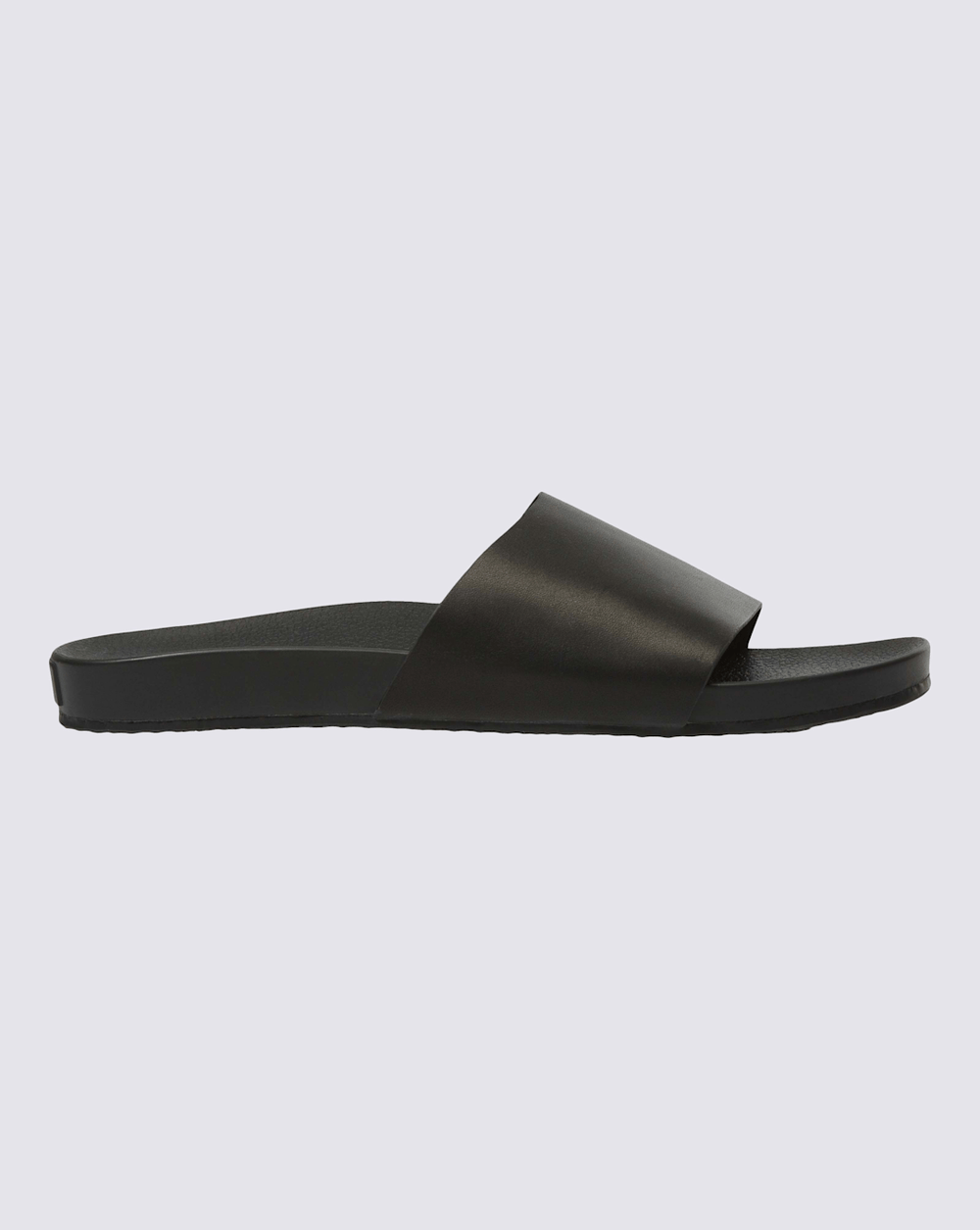 Sale Vans Decon Slide Leather Black Surf Sandals