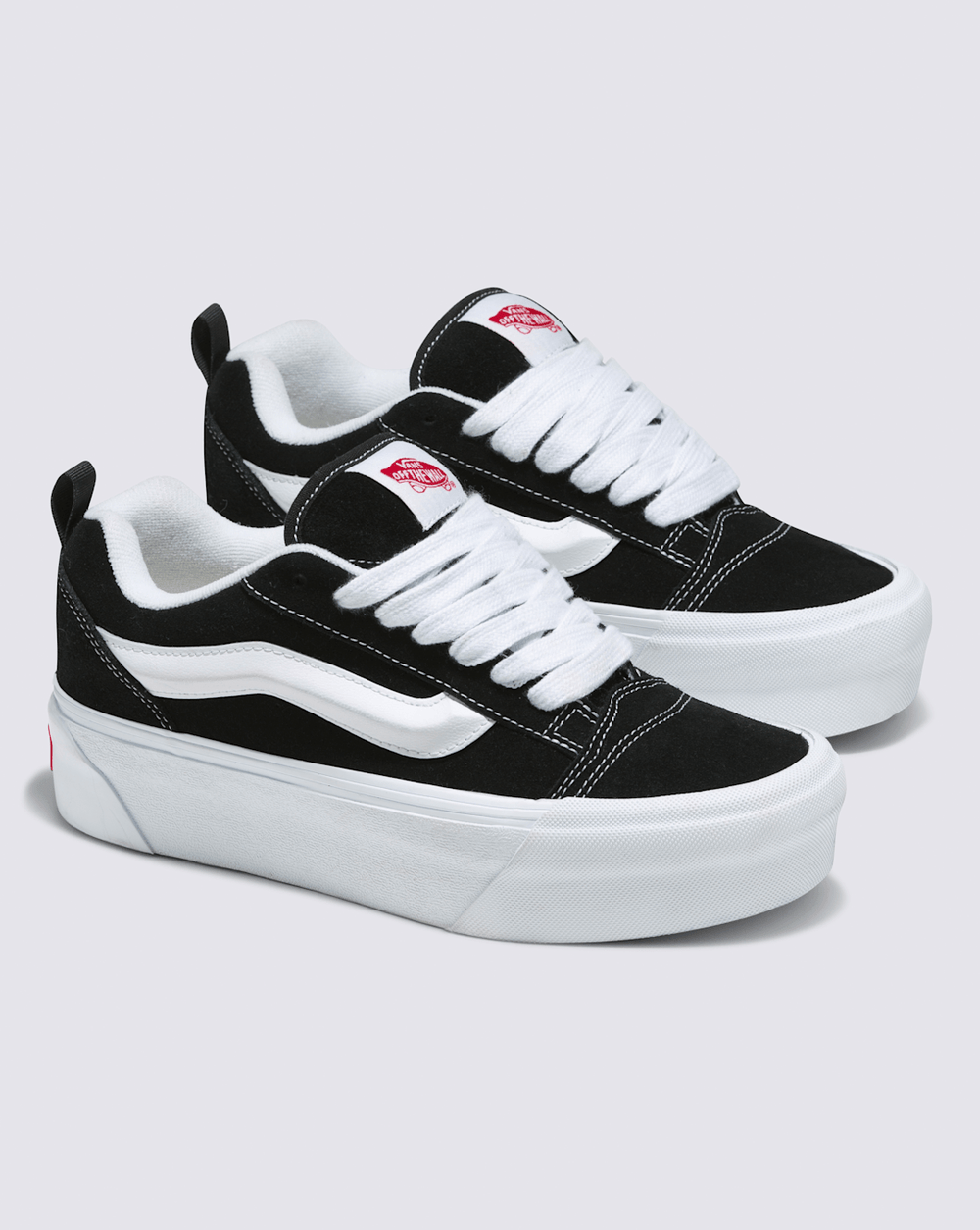 Sale Vans Knu Stack Shoe in Black / True White
