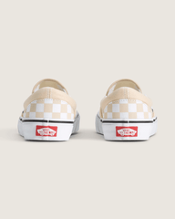 Sale Vans Classic Slip-On Checkerboard Shoe in Checkerboard Creme Brule Beige
