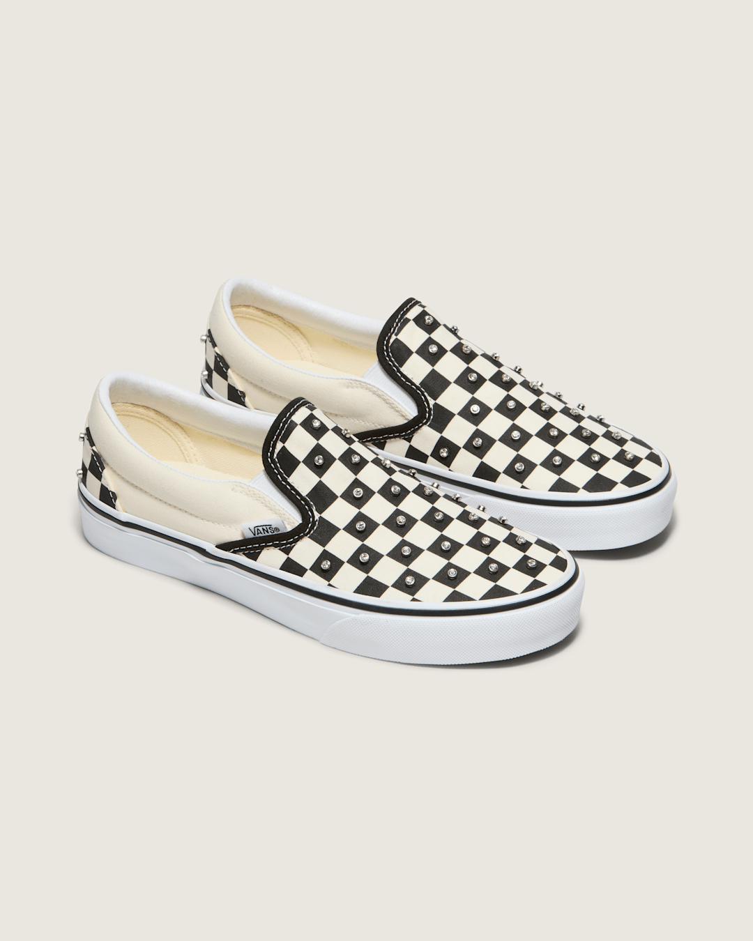 Sale Vans Classic Slip-On Checkerboard Shoe in Black / White