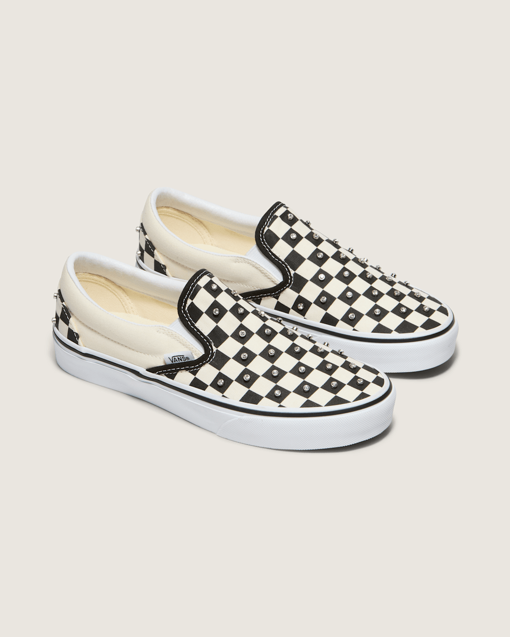 Sale Vans Classic Slip-On Checkerboard Shoe in Black / White