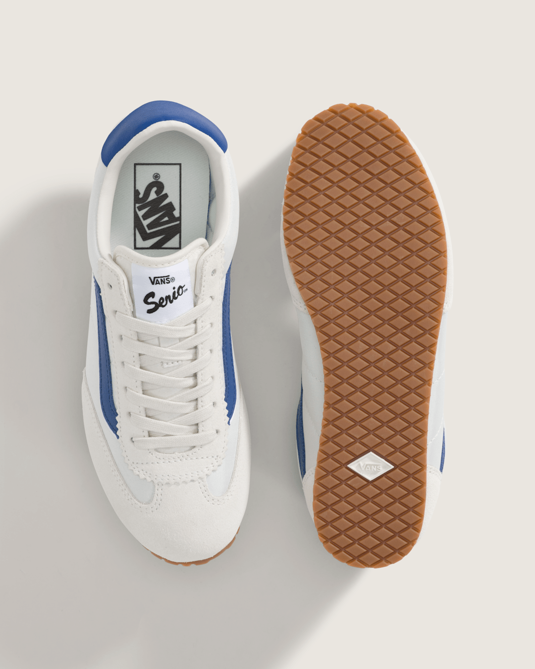 Sale Vans Super Lowpro Shoe in Marshmallow White / True Blue