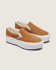 Sale Vans Classic Slip-On Platform Shoe in Chipmunk Brown