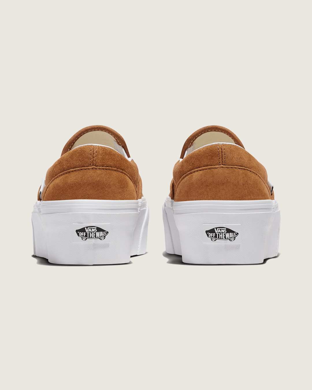 Sale Vans Classic Slip-On Platform Shoe in Chipmunk Brown