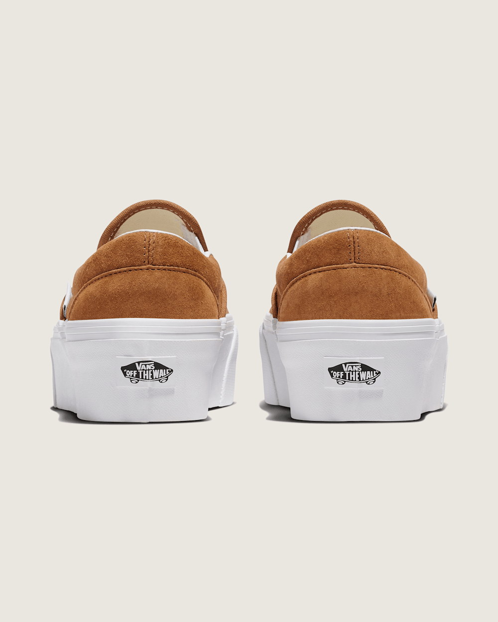 Sale Vans Classic Slip-On Platform Shoe in Chipmunk Brown