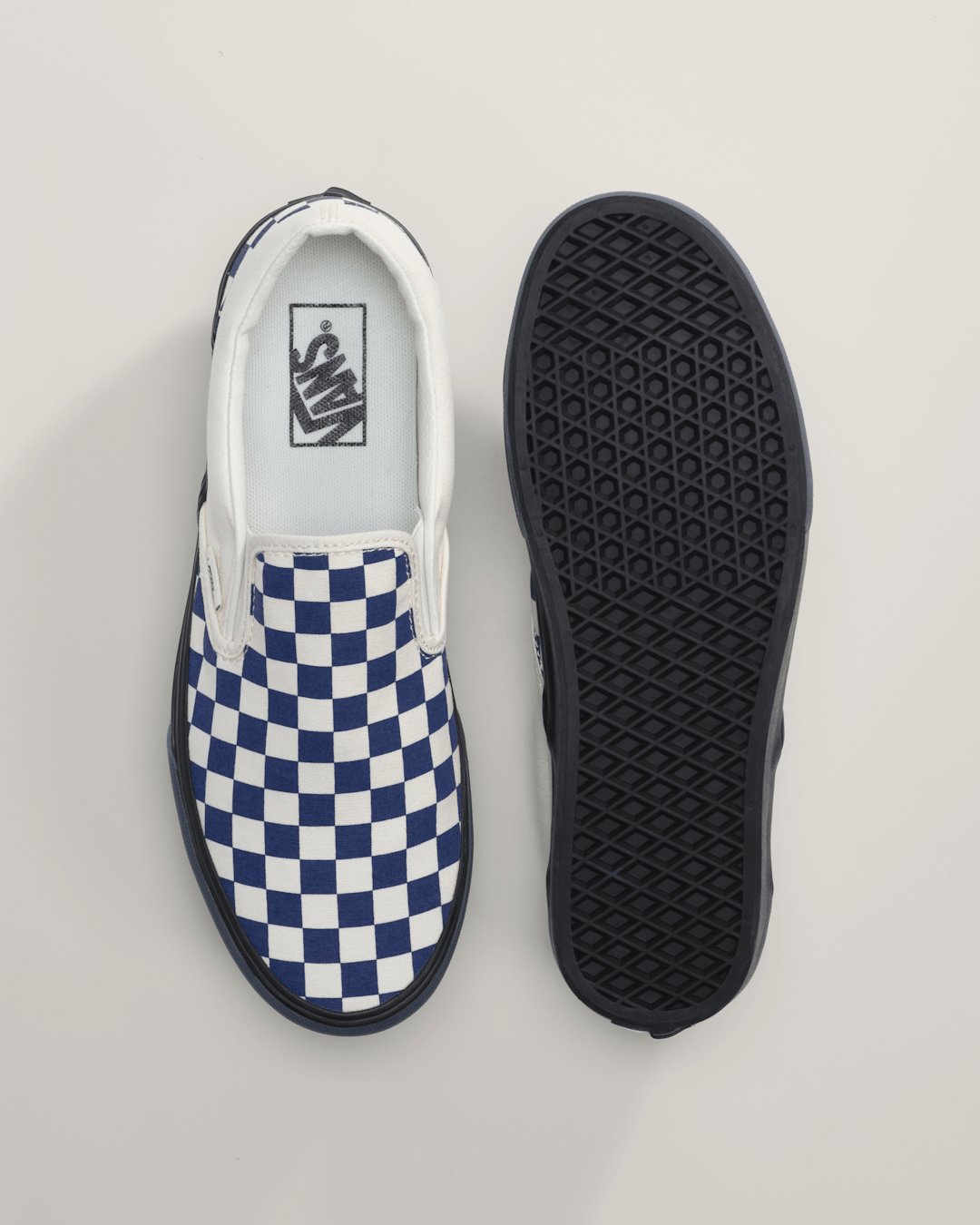 Sale Vans Classic Slip-On Checkerboard Shoe in Checkerboard Deep Twilight Blue
